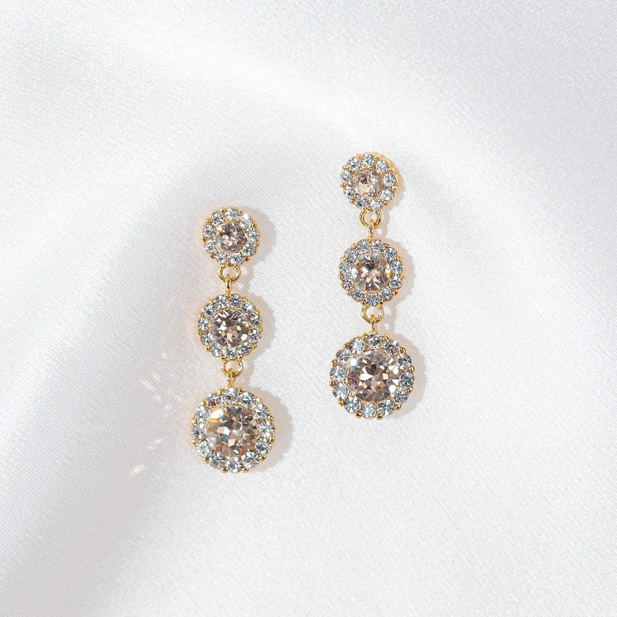 Petite Sienna earrings - Light silk